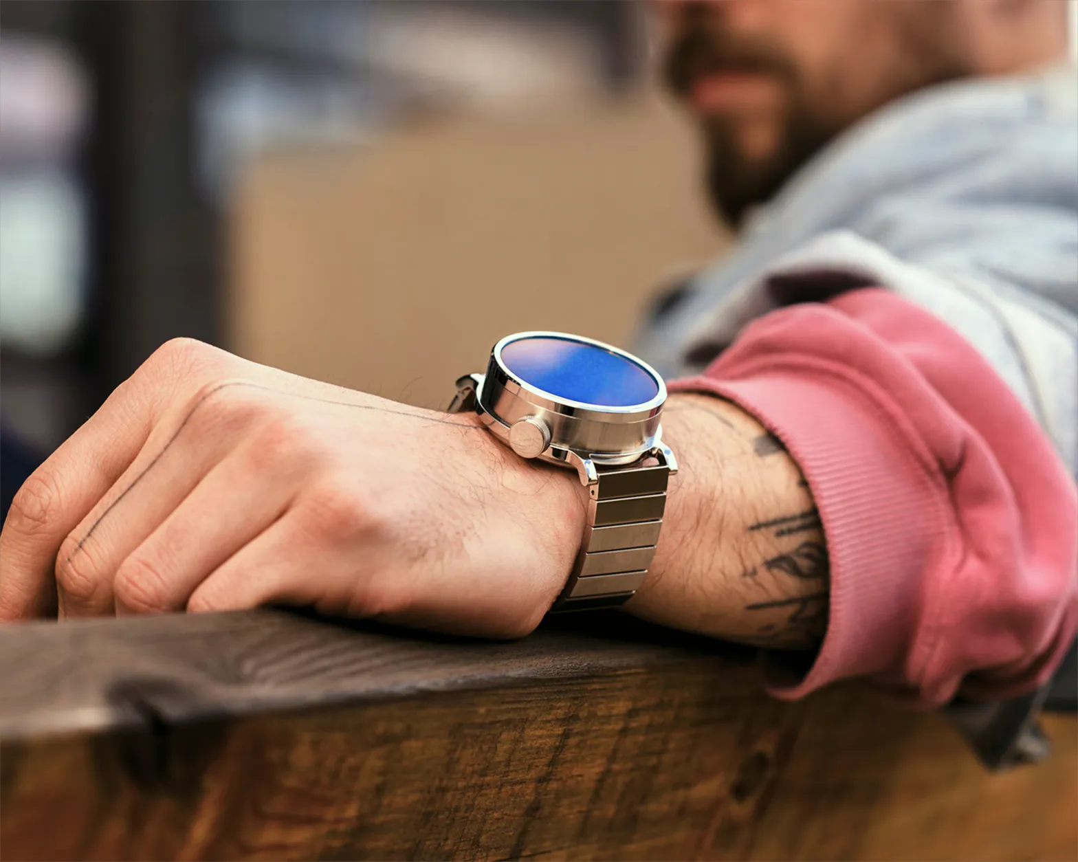 The Antoine Claire watch worn on a wrist